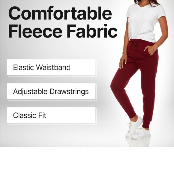 bottomline Pants - Bottomline Burgundy Fleece Joggers
